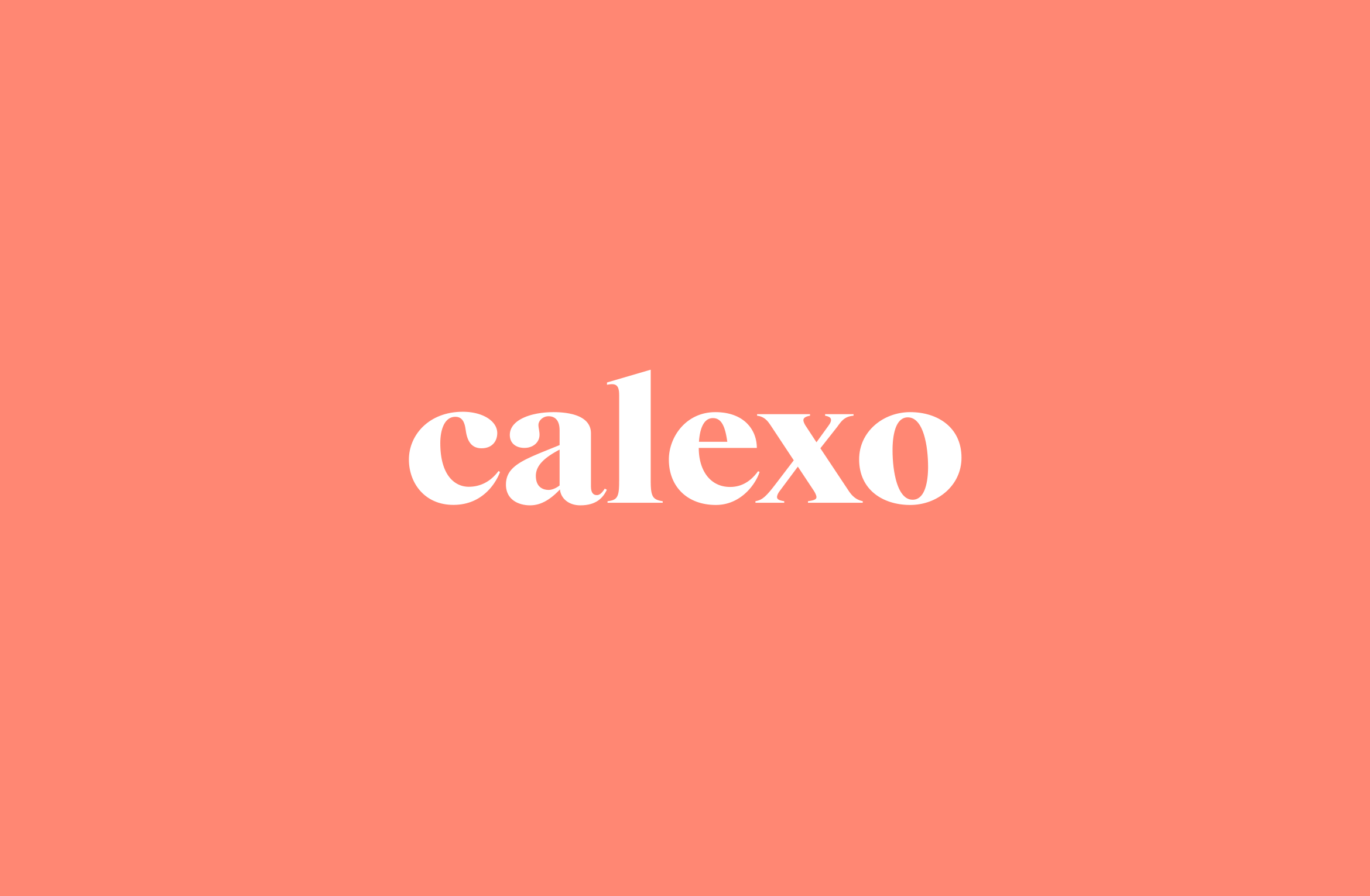 calexo logotype animation with different colors