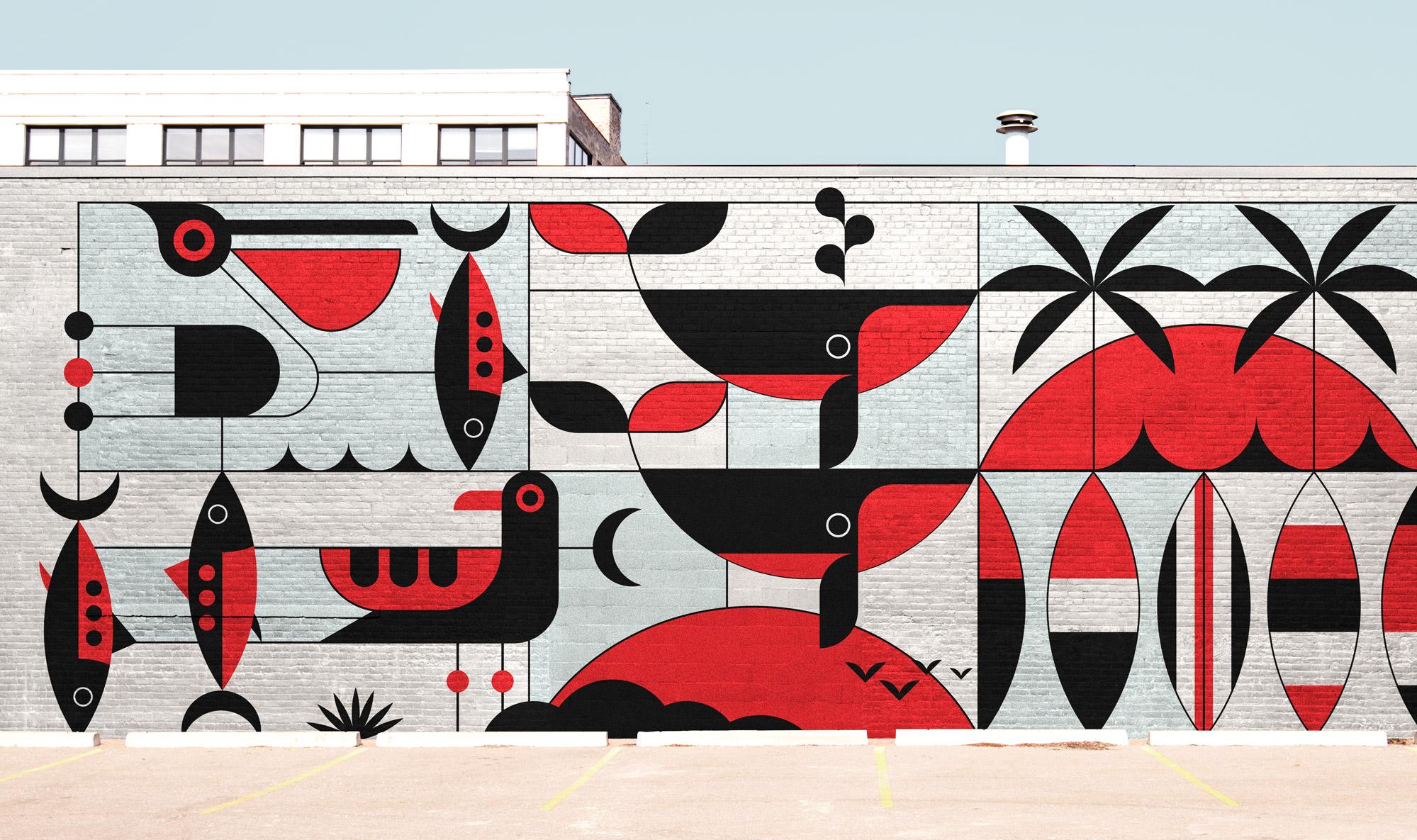Target mural art,Target In-Store Wall Illustrations,Target Santa Monica Fred Segal