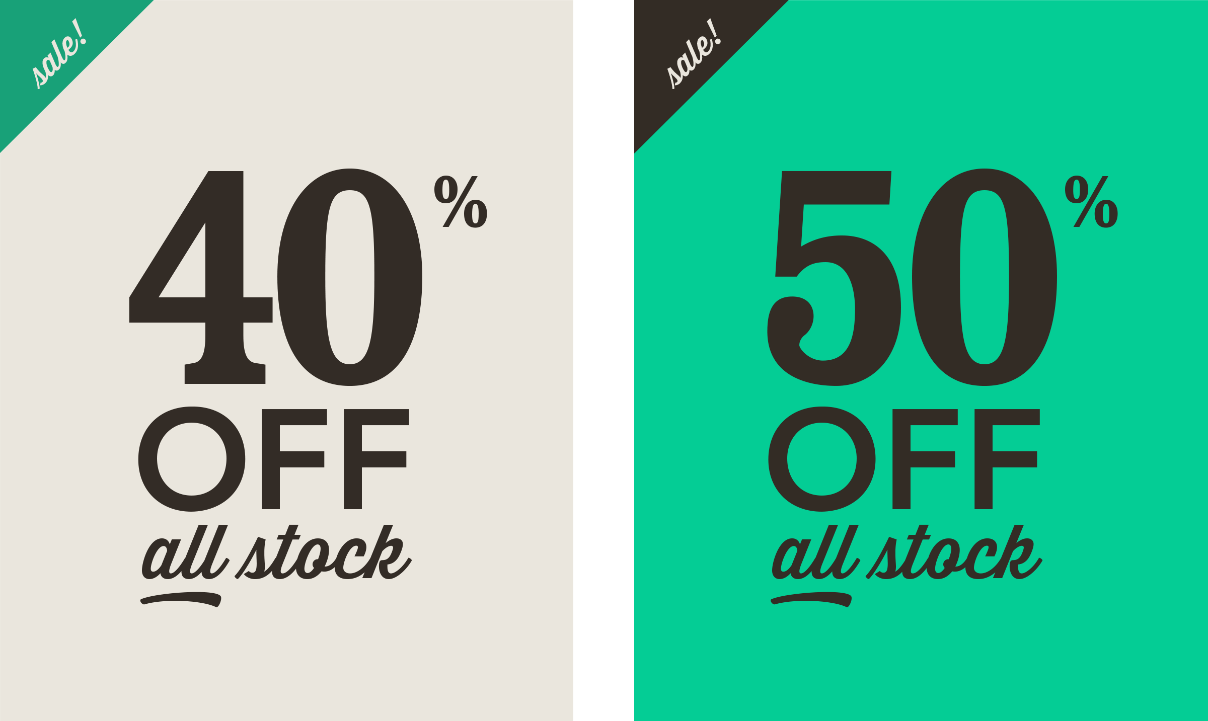hughes sale graphics 40% and 50% off all stock