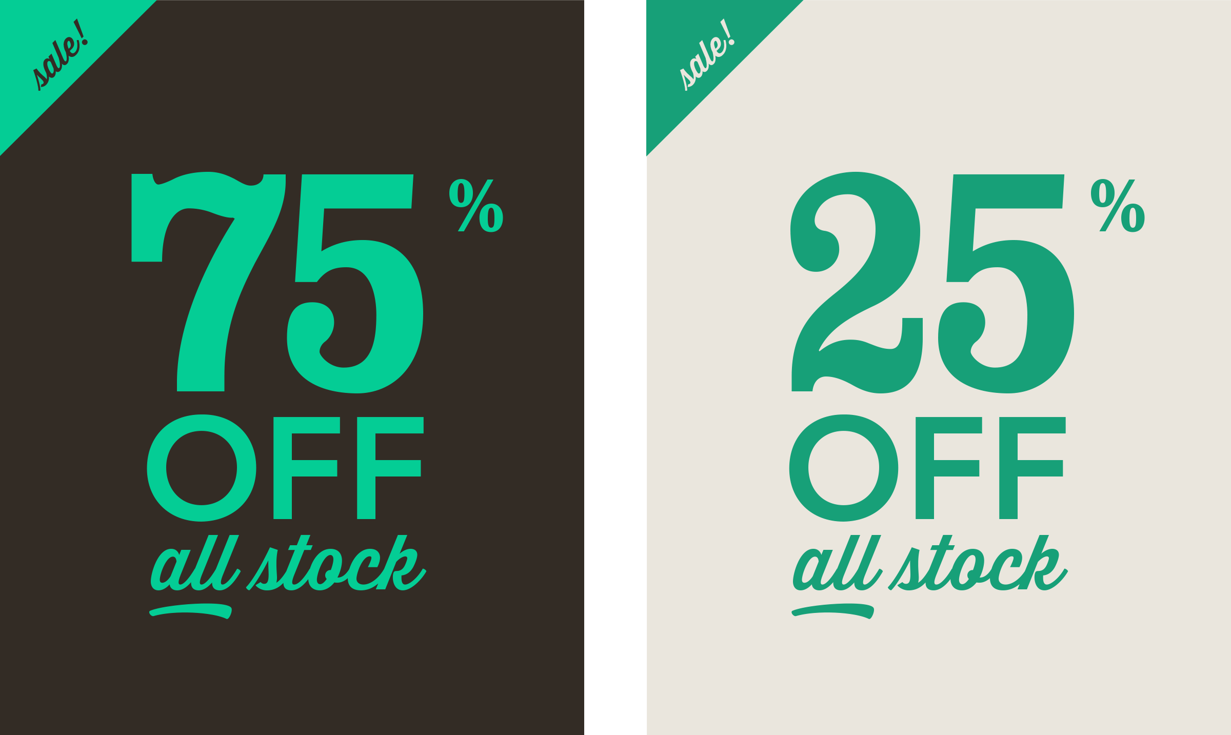 hughes sale graphics 75% and 25% off all stock